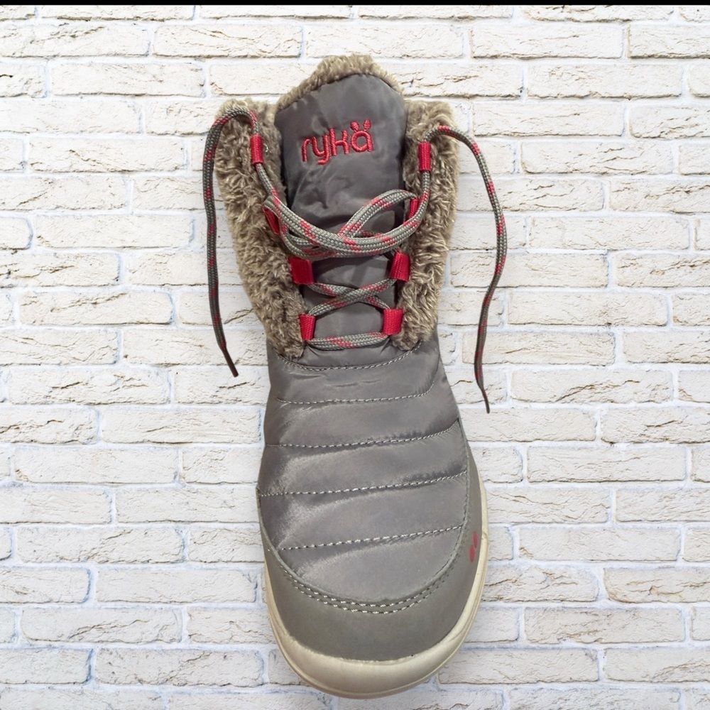Ryka Addison Grey Pink Lace-up Ankle Boots Sneakers size 5 - Picture 5 of 7